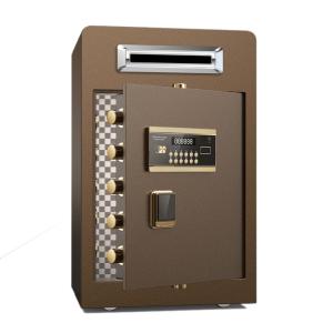 Wholesale Brown Drop Slot Under Counter Security Safe Box Electronic Digital Coin Deposit Safes from china suppliers
