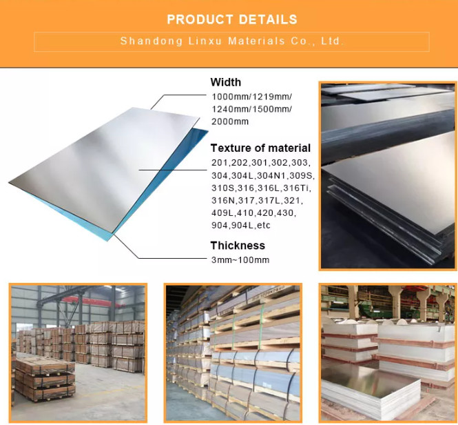 5mm-25mm NO.4 300 Series Stainless Steel Sheet Hot Cold Rolled