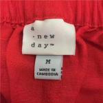 4 Color Red Green Black Loose Casual Shorts Womens 53% Linen 43% Rayon