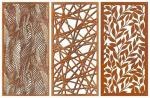 Indoor / Outdoor Corten Steel Fence Panels Square / Custom Rustic Finish