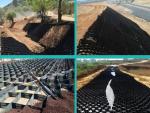 HDPE Textured Geocell Ground Grid Paver 100 / 150mm Height
