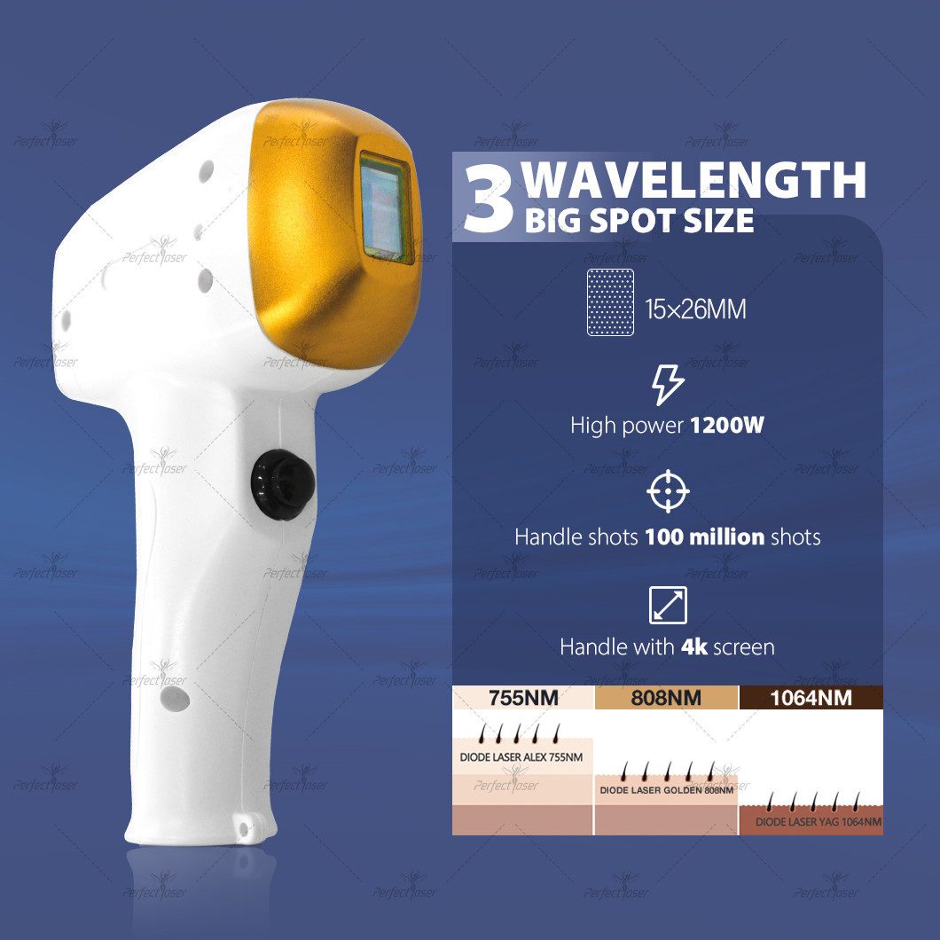 AC220V/50Hz Power Supply 808nm Diode Laser Hair Removal Machine with 1-10HZ Frequency