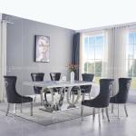 20 - 40mm Marble Stone Gold Stainless Steel Furniture 10 Seater Dining Table