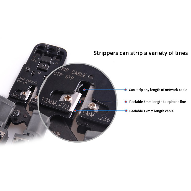 The crimping and cable testing solution/network cable crimper network tools hand crimping 4P 6P 8P network tool