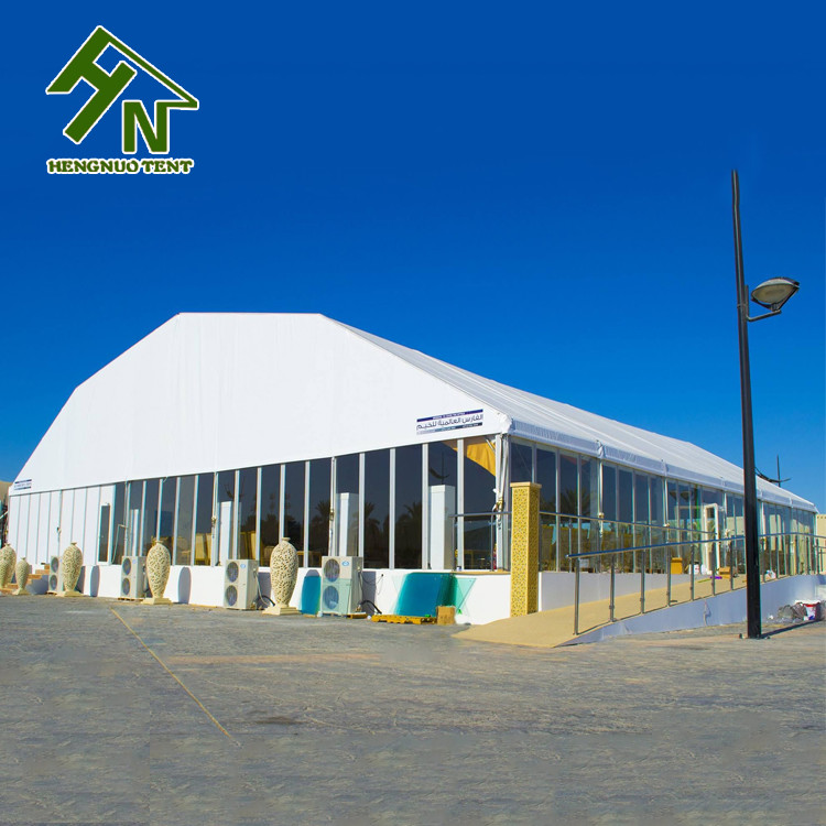 Aluminum Frame Shade Canopy Polygonal Tent 500 People Glass Walls