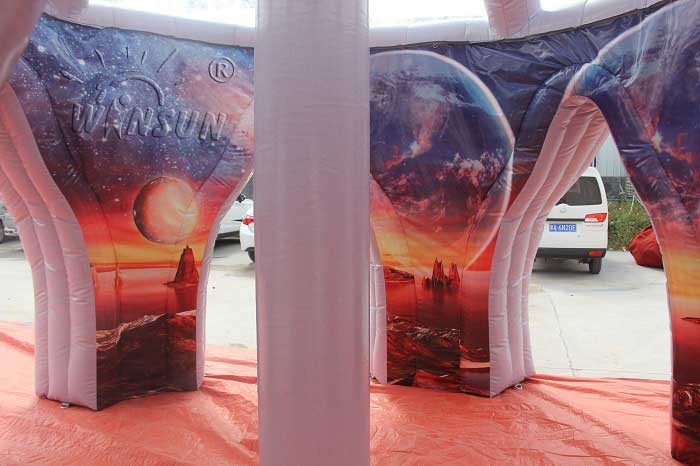 Inflatable Spider Tent Outer Space Rocket Themed For Hiring / Advertising