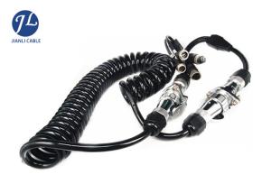 Wholesale Coiled Trailer Security Camera Extension Cable , 7 Pin Curly Cable Extension Lead from china suppliers