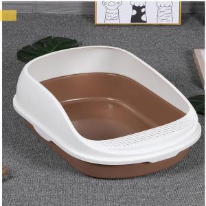 Wholesale OEM ODM Semi Enclosed Cat Litter Box PP PET Cleaning Litter Box from china suppliers