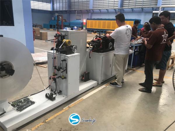 Automotive Radiator Fin Forming Machine 0.8Mpa Aluminum Copper Fin Forming