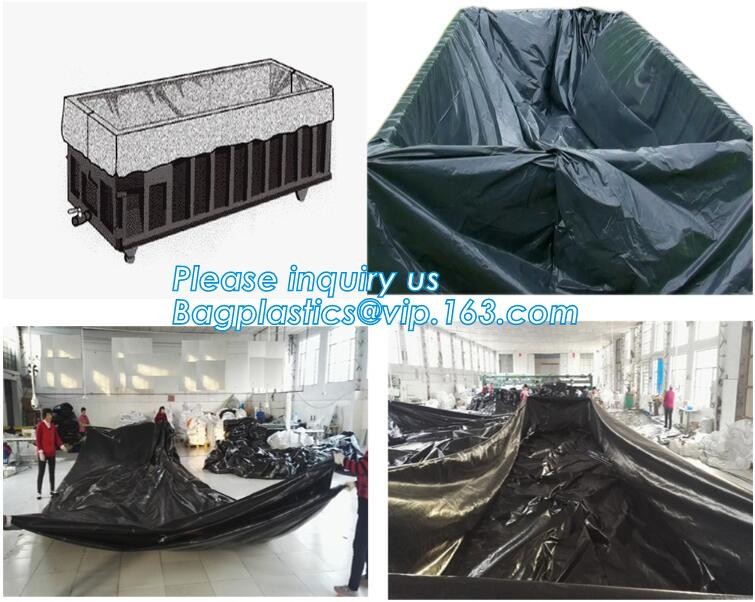 6Mil Drawstring White Waterproof Dumpster Container Liners,Recycled PE Dumpster Container Liners For Garbage Disposable