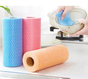 Wholesale Eco - Friendly Spunlace Nonwoven Wipes / Harmless Disposable Kitchen Wipes from china suppliers