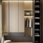 Customized Hinge Door Wardrobe Bedroom Wall Wardrobe Design Wooden Wardrobe