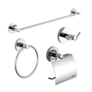 Wholesale Luxurious Modern Hotel Toilet Stainless Steel 4 Pieces Bathroom Set from china suppliers