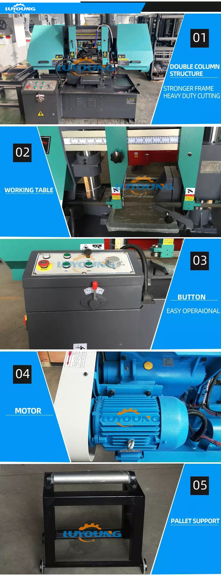 2.2KW Automatic Metal Cutting Saw GB4228 Precision Cutting For Aluminum