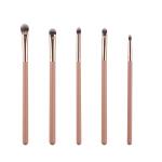 5pcs Eyeshadow Brush Set Private Logo Cruelty Free Classic Pink Wooden Handle