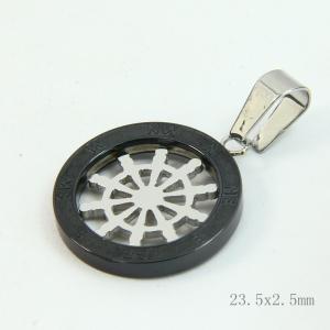 Wholesale Fashion High Quality Fashion Stainless Steel Round Shapped Necklace Pendant LPR331-2 from china suppliers