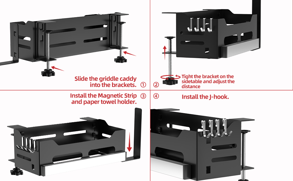Blackstone Griddle Caddy for 28"/36" Grill Griddles BBQ Accessories Caddy Box with Paper Towel Holder Magnetic Tool Holder