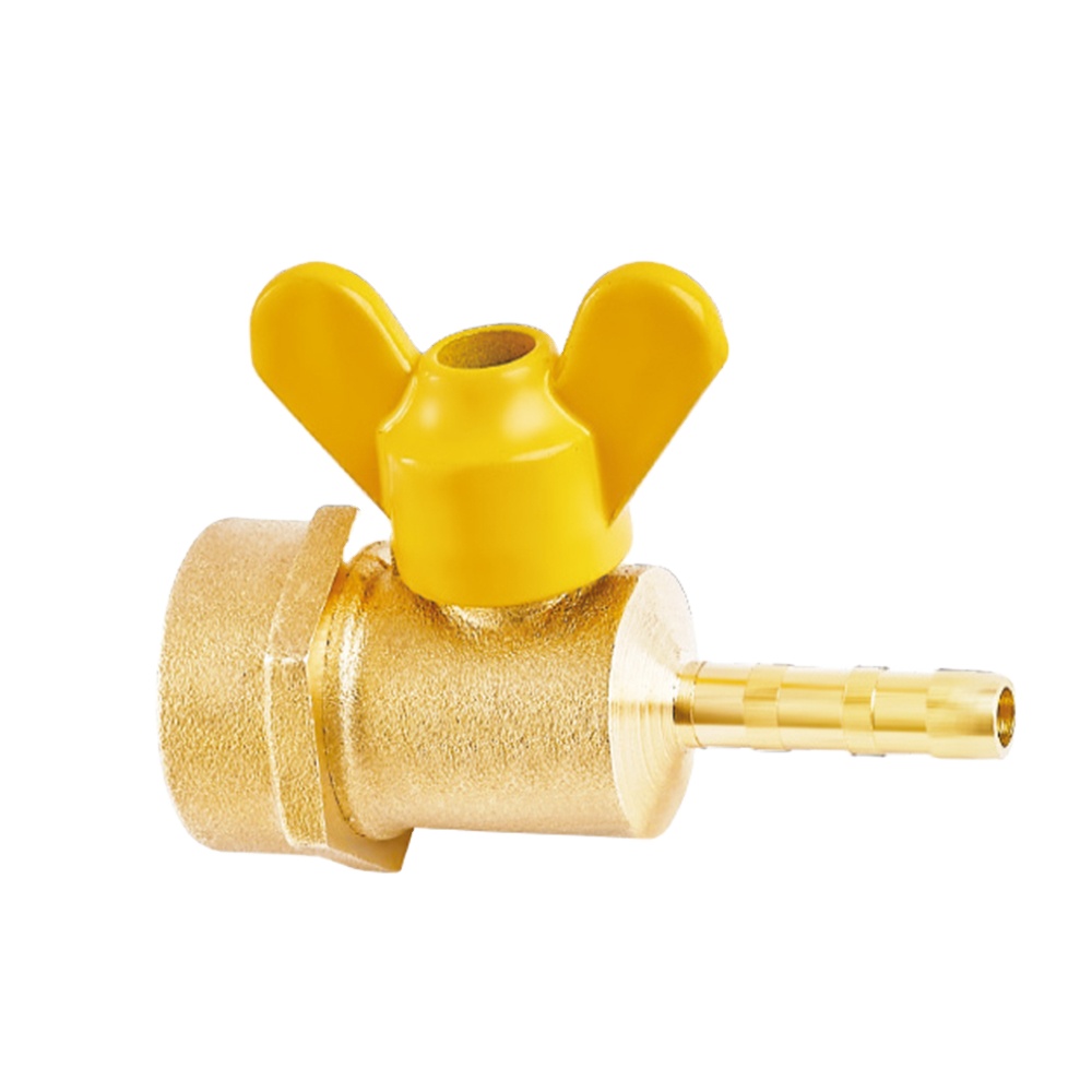 Medium Temperature 16mm Brass Gas Valve Tap Quick Fitting Durable