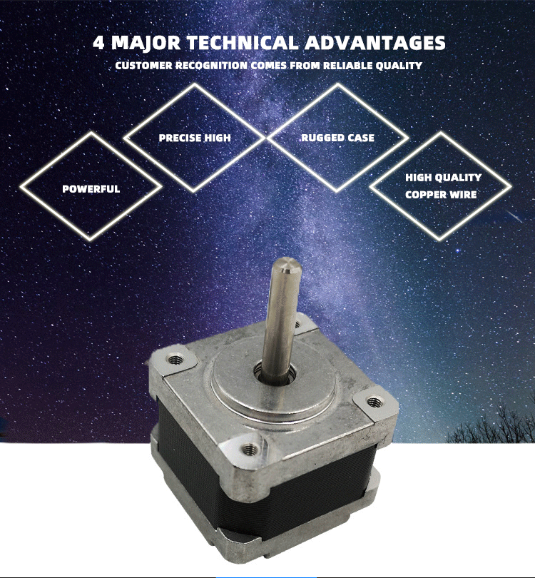 Faradyi High Precision Stepper Motor Nema14 Holding Torque 140mNm Stepping Angle 1.8 Degree For CNC Machine and Robot