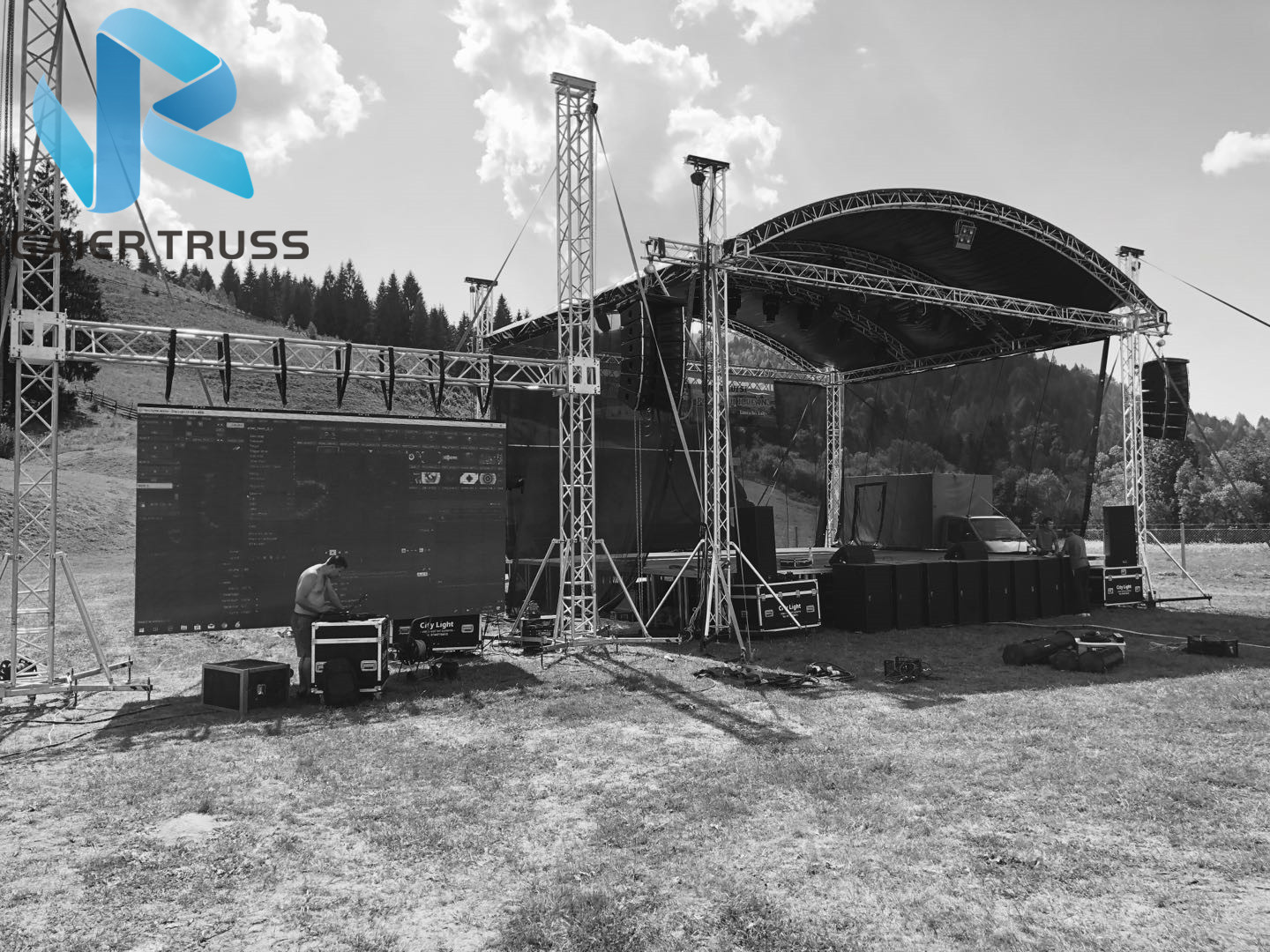 290 * 290mm 12 " Aluminum Roof Truss For Pitched Roof Durable Stage Equipment