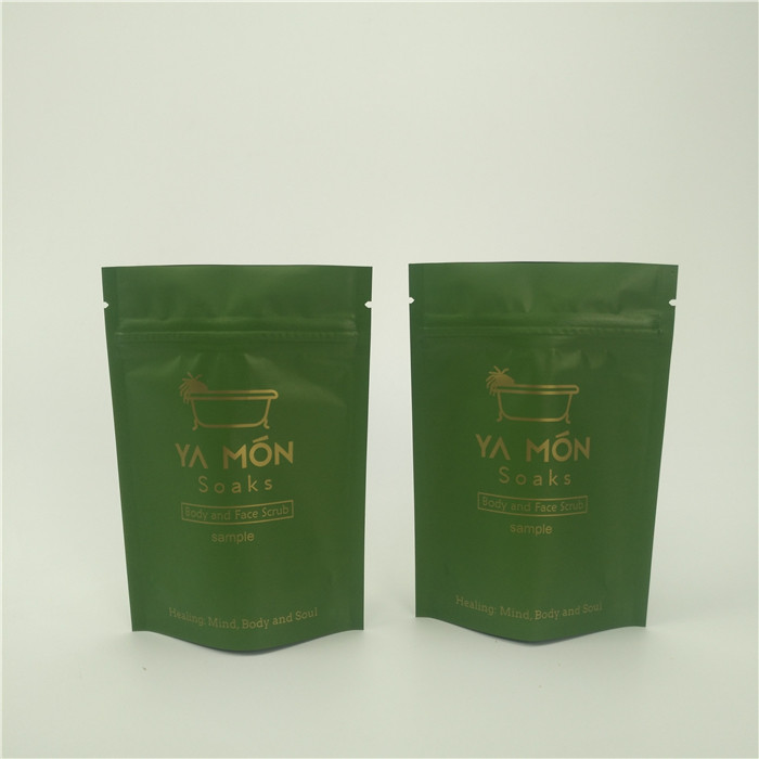 Stand Up Doypack Aluminum Foil k Packaging Bags 8oz 16oz Body Scrub Soak Packing