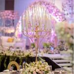 ZT-361 Decoration international 25 arms wedding metal candelabra with glass