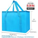 Pack Extra Insulated Grocery Shopping Bag, Large Blue, Reusable Bags,Pizza