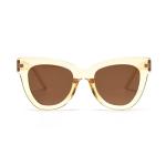 Trendy Fashion BSCI Women Cat Eye Sunglasses 147MM Leopard Frame