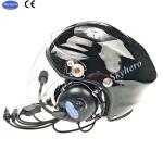 CE certificated Aviation helmet high quality aircraft helmet black color flight