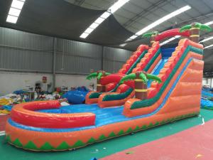 Wholesale Jungle Palm Tree Inflatable Backyard Water Slide Outdoor For Playground from china suppliers