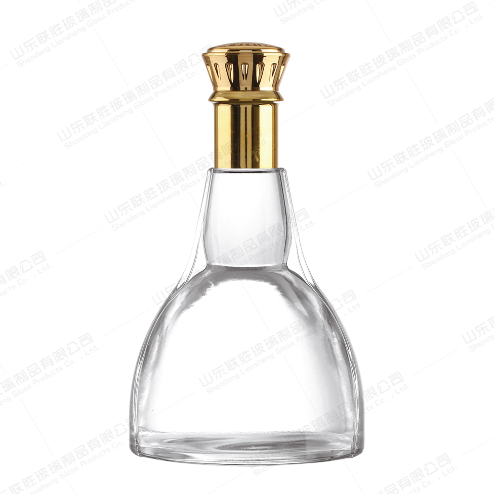 750ml Clear Glass Bottle for Brandy Gin Rum Tequila Vodka Healthy Lead-free Material