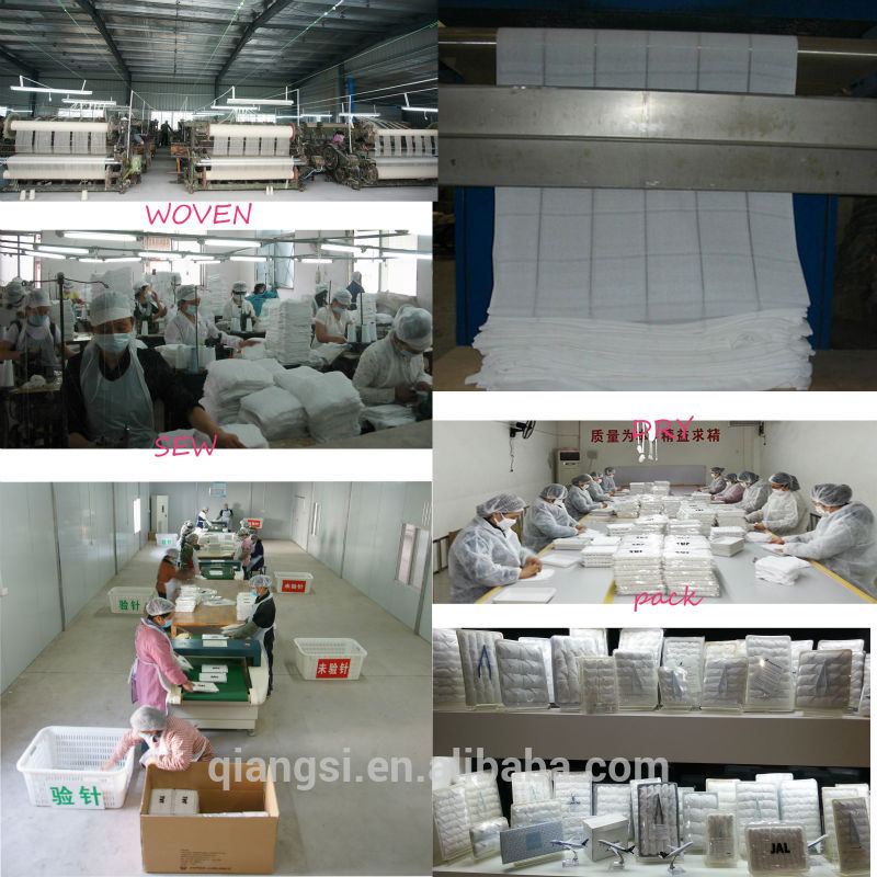 White cotton hot/cold disposable towel
