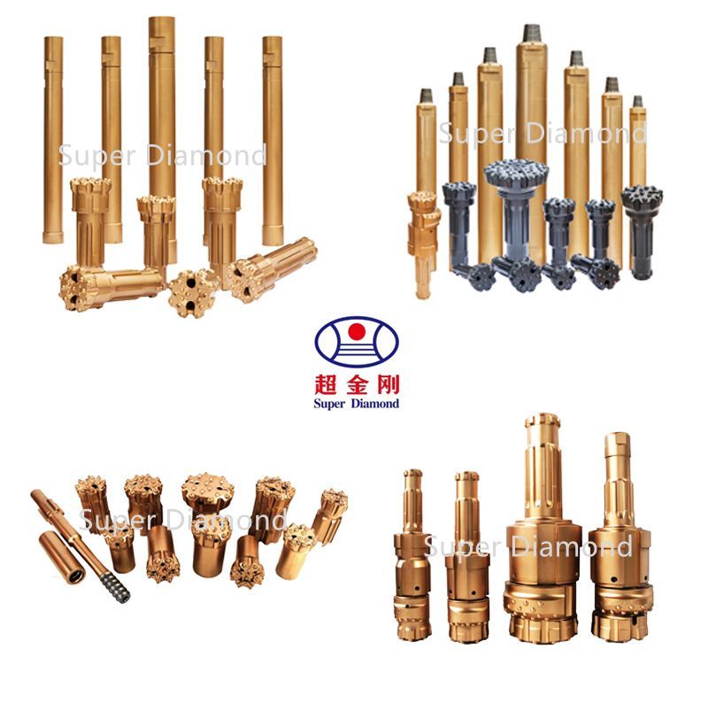 Drop Centre Face Domed Button 4 Flushing Holes, T45-76mm Button Bit
