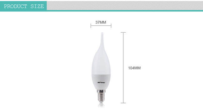 Supply SMD5730 white 5W E14 LED candle light