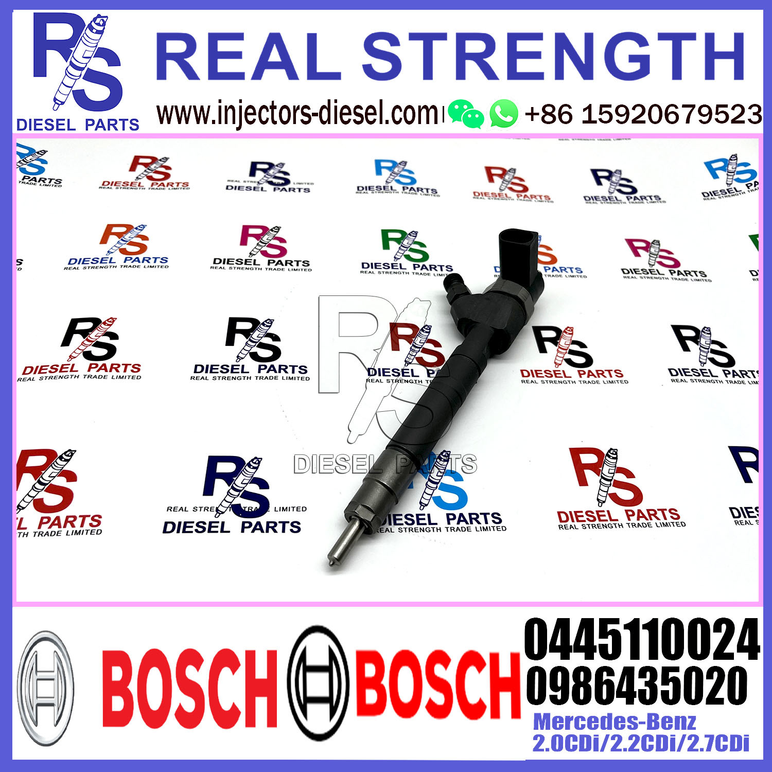 Diesel Fuel Common Rail Injector 0445110024 0986435020 0445110025 098643502For Mercedes-Benz 2.0CDi/2.2CDi/2.7CDi Engine