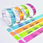 Temperature Resistant Colored Paper Wristbands For Events Waterproof