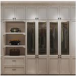 2400mm Solid Wood Wardrobe Closet Bedroom Furniture With Dress Up Desk Corner