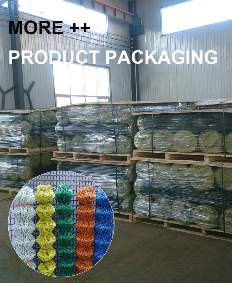 Crochet Uniform Mesh PVC coated Chain Link Fence Smooth Surface With Long Service Life