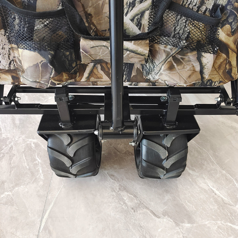 Heavy Duty Foldable Garden Cart 160LB Load 4 Wheels Camping Beach Trolley