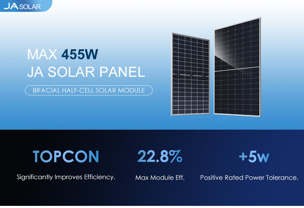 450 Watts Full Black All Black N Type Bifacial Solar Panel for European Market