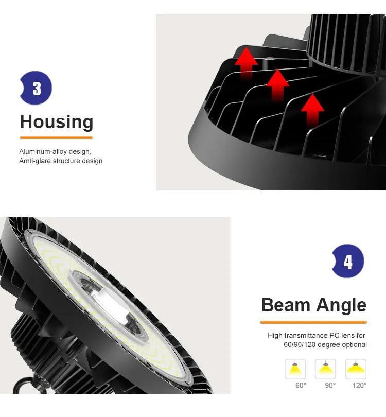 Smart Sensor UFO High Bay Led 240W 200W 150W 165lm/W Super High Efficacy