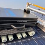 3-4 Hours Battery Life Automatic Solar Panel Cleaning Robot for Chinese Dry