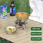 Hot Sale 304 Stainless Steel Outdoor Camping Cookware Mess Kit Portable Picnic