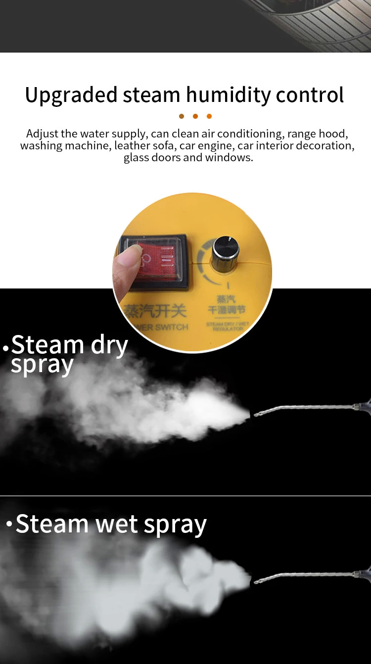 2600w Multipurpose Household Steamer Cleaning Machine Car Kitchen Electric Handheld High Pressure Steam Cleaners
