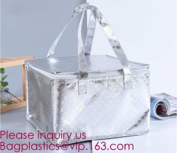 Promotional Custom Printed Disposable Non Woven Tote Lunch Thermal Insulated