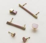 160mm Colorful Leather Knob Drawer Door Handle Hardware For Decoration