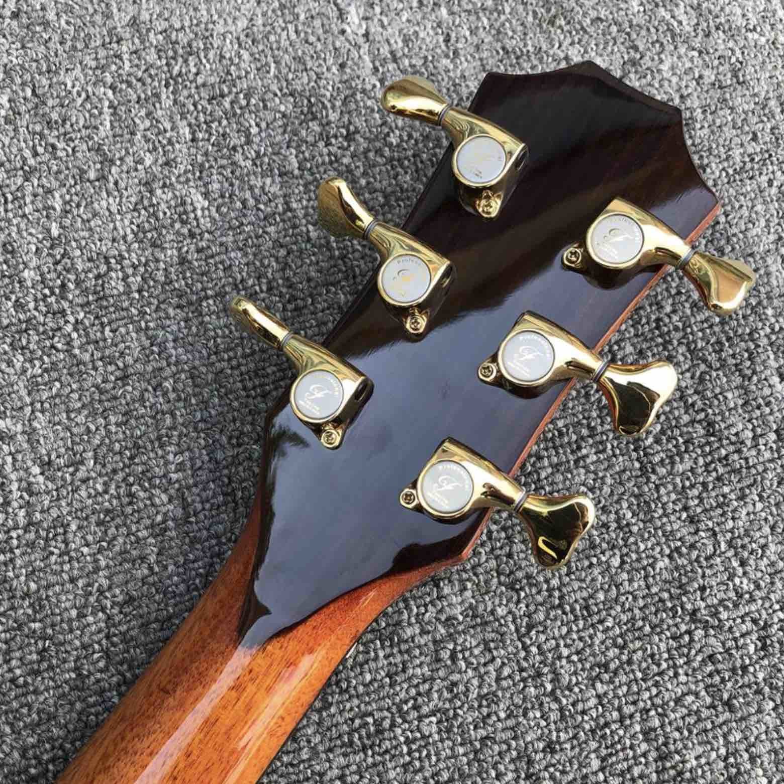 41 inch Solid Spruce top PS14 acoustic guitar,Cocobolo Back and sides,Real abalone Ebony fingerboard TY acoustic Guitar