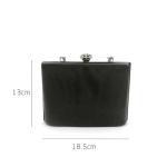 OEM fashion 18.5*13 cm silver color plastic and iron beautiful evening bag box