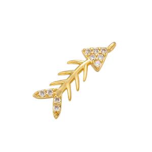 Wholesale Zircon Fish Bone Charm from china suppliers