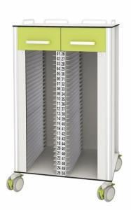 Wholesale 50 Compartment Folder Records Hospital Medicine Trolley from china suppliers